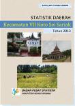 Statistics Regional District Of VII Koto Sungai Sariak 2013