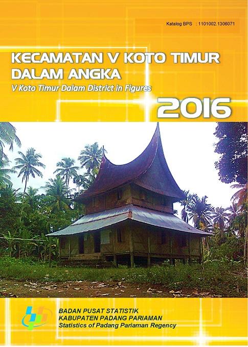 V Koto Timur Subdistricts in Figures 2016