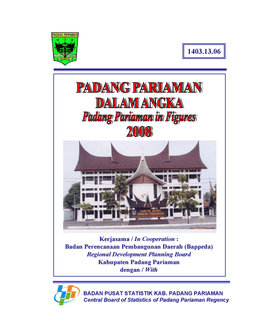 Kabupaten Padang Pariaman Dalam Angka Tahun 2008