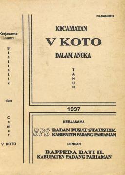 Kecamatan V Koto Dalam Angka 1997