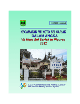 Kecamatan VII Koto Sei Sariak Dalam Angka 2012