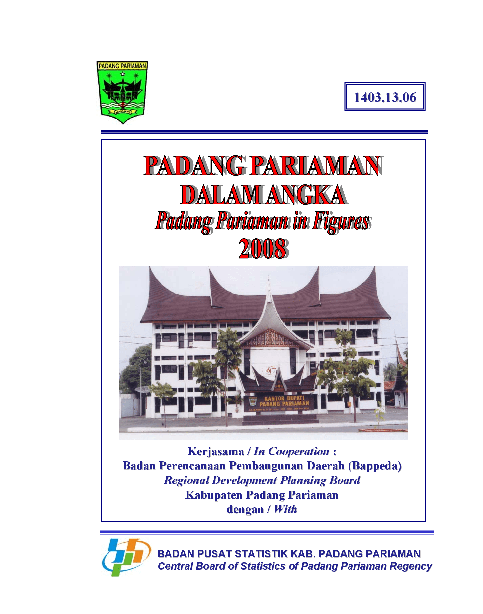 Kabupaten Padang Pariaman Dalam Angka Tahun 2008